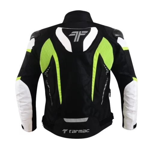 Tarmac Corsa Level 2 Black White Fluorescent Yellow Riding Jacket (Free Tex Gloves) 6