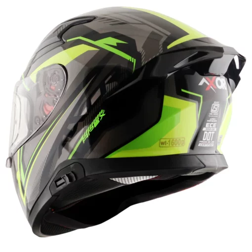 Axor Apex Black Neon Yellow Road Trip Helmet 4