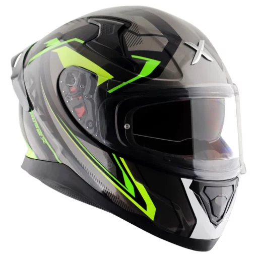 Axor Apex Black Neon Yellow Road Trip Helmet 8