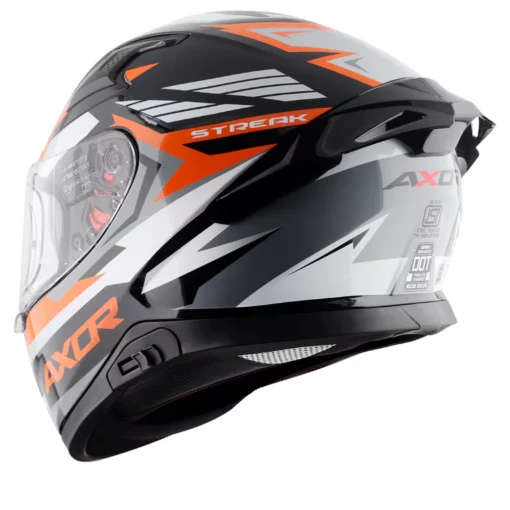 Axor Apex Black Orange Streak Helmet 4