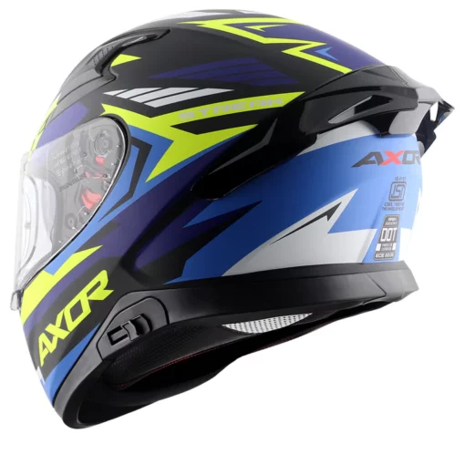 Axor Apex Dull Black Blue Streak Helmet 4