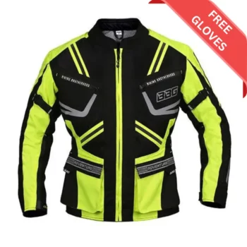 BBG Indiana Adventure Neon Riding Jacket (with chest guard) SALE