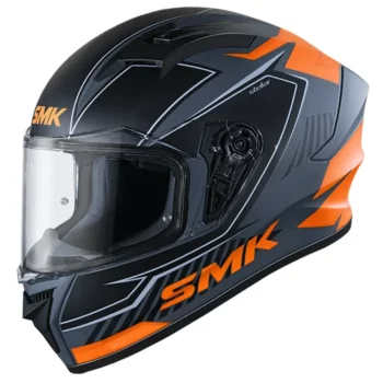 SMK Stellar Sports Adox Matt Grey Orange Black Helmet 1