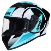 SMK Stellar Sports Faro Matte Black White Blue Helmet 1