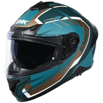 SMK Typhoon Aerot Gloss Green Orange Green Helmet 1