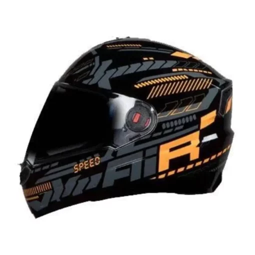 Steelbird SBA 1 Speed Matt Black with Orange Helmet 2