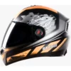 Steelbird SBA 1 Storm Matt Black with Orange Helmet 2