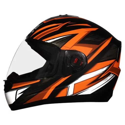 Steelbird SBA 1 Thryl Matt Black with Orange Helmet 2