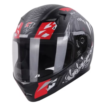 Steelbird SBA 21 Dual Visor Pantha Gloss Black with Red and Grey Helmet 1