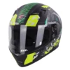 Steelbird SBA 21 Dual Visor Pantha Matt Black with Neon Green Helmet 1