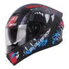 Steelbird SBA 21 Dual Visor Pantha Matt Black with Red and Blue Helmet 3