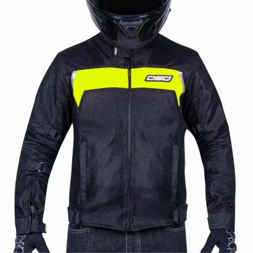 DSG Roadster Black Yellow Fluoro Riding Jacket 1