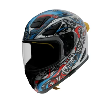 Tiivra Demon Silver Composite Fiber Helmet 1