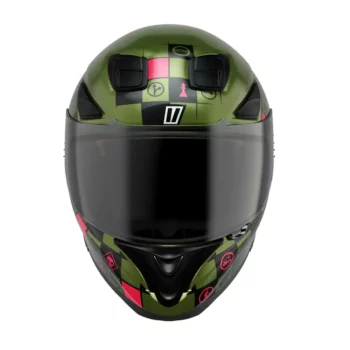 Tiivra X Roads Gator Green Composite Fiber Helmet 2