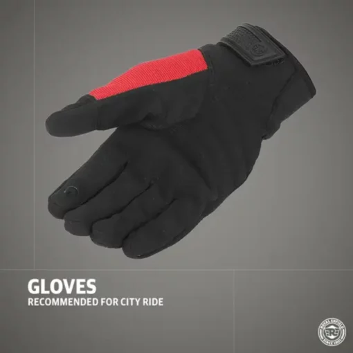 Royal Enfield Urban Hustler V2 Red Riding Gloves 5