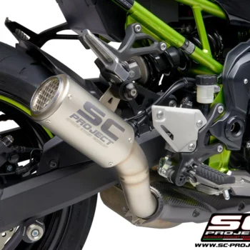 SC Project CR T Muffler Titanium with Carbon Fiber Heat Shield for Kawasaki Z900 (2020) 1