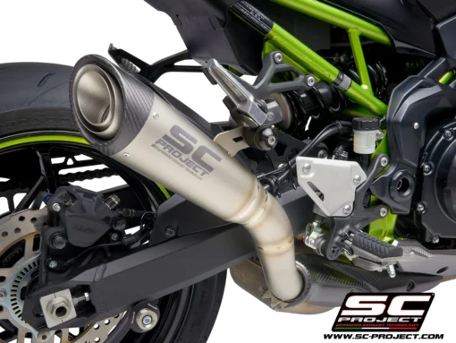 SC Project S1 Muffler Titanium with Carbon Fiber End Cap for Kawasaki Z900 (2020) 1