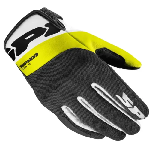 Spidi FLASH KP Black Yellow Gloves 1