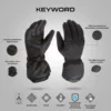 Tucano Urbano Black Keyword Hydroscud Gloves 7