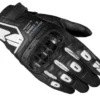 spidi g carbon black white gloves 1