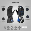 spidi sts 3 black blue gloves 3