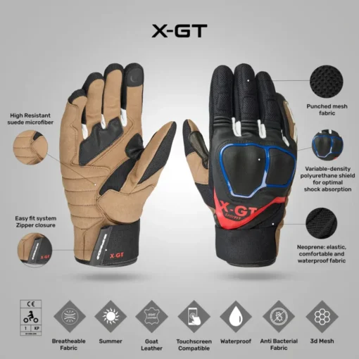 spidi x gt black sand gloves 4