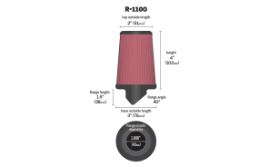 K&N High Flow Original Universal Air Filter (R 1100) 2