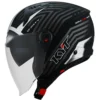 KYT D City Lucent Matt Black Silver Helmet 1