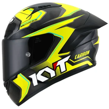 KYT NZ Race Carbon Competition Yellow E06 Helmet 1