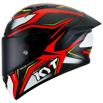 KYT NZ Race Carbon Stride Red White E06 Helmet 1