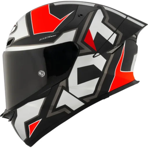 KYT TT REVO Electron Matt Grey Red Helmet 1