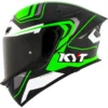 KYT TT REVO Overtech Black Green Helmet 1