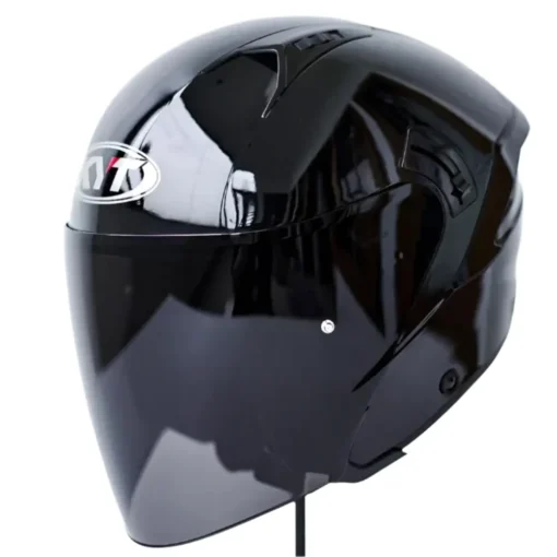 KYT TTR Jet Plain Ice Matt Black Helmet 1