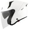 KYT TTR Jet Plain White Helmet 1