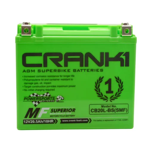 Crank1 Performance Battery For Aprilia Harley Davidson Honda Indian Triumph (CB20L BS (SMF)) 1