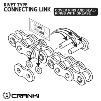 Crank1 Performance Motorcycle Chain Gold X Ring For Ducati Kawasak Triumph (520 PITCH ZVM X 106L GOLD) 2