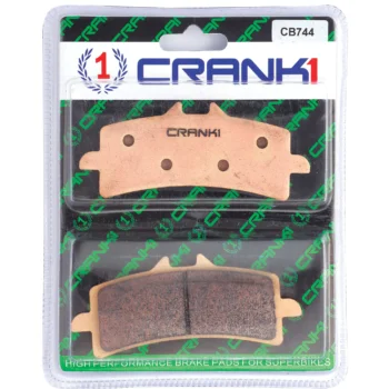 Crank1 Performance Sintered Front Brake Pads (Set of 2) for Aprilia Benelli BMW Ducati Honda Kawasaki KTM MV Agusta Suzuki Triumph (CB744) 1