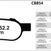 Crank1 Performance Sintered Rear Brake Pads for Harley Davidson (CB854) 2