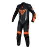 DSG GP Racing Black Red Fluorescent Leather Suit 1