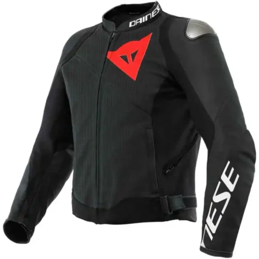 Dainese Black Matt Sportiva Perforated Leather Jacket 1