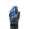 Dainese Carbon 4 Short Leather Racing Blue Black Fluo Yellow Riding Gloves 1