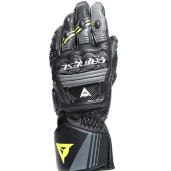 Dainese Druid 4 Black Charcoal Grey Fluro Yellow Riding Gloves 2