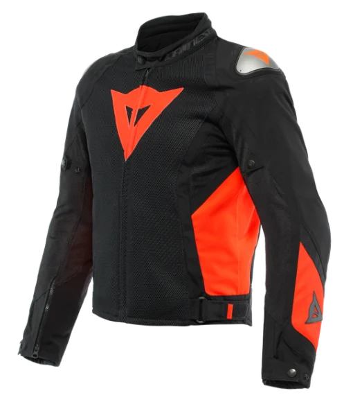 Dainese Energyca Air Tex Black Fluroscent Red Riding Jacket 1