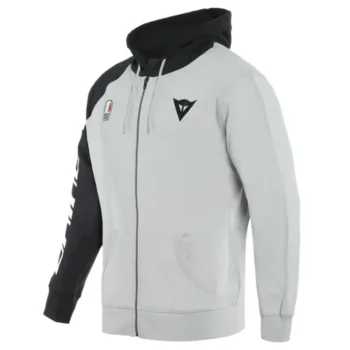 Dainese Glacier Gray Black Racing Service Full Zip Hoodie 1