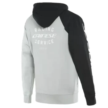 Dainese Glacier Gray Black Racing Service Full Zip Hoodie 2