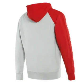 Dainese Glacier Gray Lava Red Black Paddock Full Zip Hoodie 2