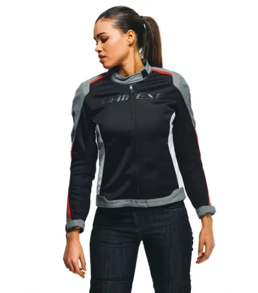 Dainese Hydraflux 2 Air Lady D Dry Black Charcoal Gray Lava Red Riding Jacket 3