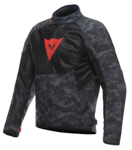 Dainese Ignite Air Tex Camo Gray Black Fluorescent Red Riding Jacket 1