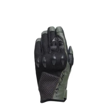 Dainese Karakum Ergo Tek Black Army Green Riding Gloves 2