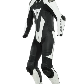 Dainese Laguna Seca 5 1Pc Leather Suit Perforated Racing Black White Racing Suit 1